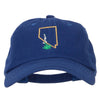 Nevada Sagebrush with Map Embroidered Unstructured Washed Cap