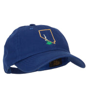 Nevada Sagebrush with Map Embroidered Unstructured Washed Cap