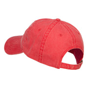 Love with Paw Symbol Embroidered Washed Cotton Cap