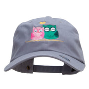 Owl Lovin Embroidered Unstructured Washed Cap