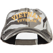 Vietnam Veteran Letters Embroidered Enzyme Camo Cap