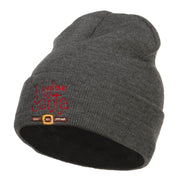 I Believe In Santa Embroidered Long Beanie