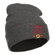 I Believe In Santa Embroidered Long Beanie