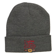 I Believe In Santa Embroidered Long Beanie