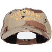 Vietnam Veteran Letters Embroidered Enzyme Camo Cap