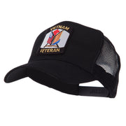 Veteran Embroidered Military Patched Mesh Cap