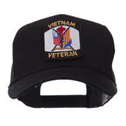 Veteran Embroidered Military Patched Mesh Cap