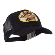 Veteran Embroidered Military Patched Mesh Cap