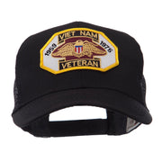 Veteran Embroidered Military Patched Mesh Cap