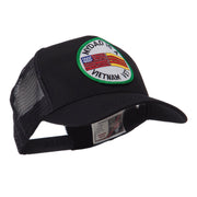 Veteran Embroidered Military Patched Mesh Cap