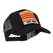 Veteran Embroidered Military Patched Mesh Cap