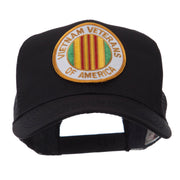 Veteran Embroidered Military Patched Mesh Cap