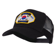 Veteran Embroidered Military Patched Mesh Cap