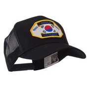 Veteran Embroidered Military Patched Mesh Cap