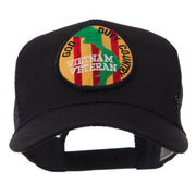 Veteran Embroidered Military Patched Mesh Cap