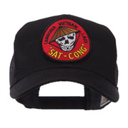 Veteran Embroidered Military Patched Mesh Cap