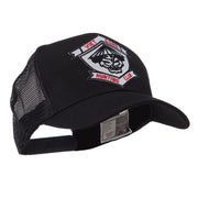 Veteran Embroidered Military Patched Mesh Cap