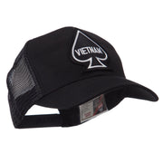 Veteran Embroidered Military Patched Mesh Cap