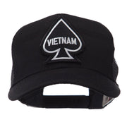 Veteran Embroidered Military Patched Mesh Cap