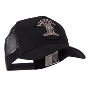 Veteran Embroidered Military Patched Mesh Cap