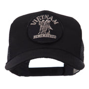 Veteran Embroidered Military Patched Mesh Cap