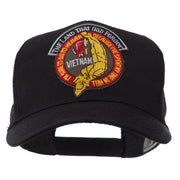 Veteran Embroidered Military Patched Mesh Cap