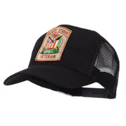 Veteran Embroidered Military Patched Mesh Cap