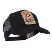 Veteran Embroidered Military Patched Mesh Cap