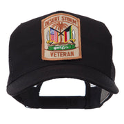 Veteran Embroidered Military Patched Mesh Cap