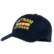 Vietnam Veteran Badge with Letters Heat Transfer Solid Cotton Pro Style Cap