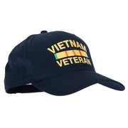 Vietnam Veteran Badge with Letters Heat Transfer Solid Cotton Pro Style Cap