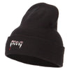 Vampire Fangs Embroidered Long Beanie