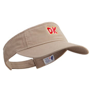 Mario DK Donkey Embroidered Pro Style Cotton Twill Washed Visor - Khaki OSFM