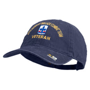 U.S. Army 29th Infantry Brigade Combat Team Embroidered Washed Solid Pigment Dyed Cotton Twill Brass Buckle Cap - Navy OSFM