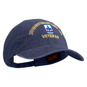 U.S. Army 29th Infantry Brigade Combat Team Embroidered Washed Solid Pigment Dyed Cotton Twill Brass Buckle Cap - Navy OSFM