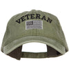 Veteran Flag Embroidered Washed Cap