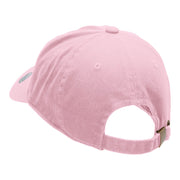 Happy Cat Embroidered Cotton Twill Washed Cap