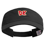 Mario DK Donkey Embroidered Pro Style Cotton Twill Washed Visor - Black OSFM