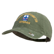 U.S. Army 29th Infantry Brigade Combat Team Embroidered Washed Solid Pigment Dyed Cotton Twill Brass Buckle Cap - Olive OSFM