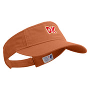 Mario DK Donkey Embroidered Pro Style Cotton Twill Washed Visor - Orange OSFM