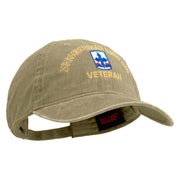U.S. Army 29th Infantry Brigade Combat Team Embroidered Washed Solid Pigment Dyed Cotton Twill Brass Buckle Cap - Khaki OSFM