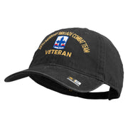U.S. Army 29th Infantry Brigade Combat Team Embroidered Washed Solid Pigment Dyed Cotton Twill Brass Buckle Cap - Black OSFM
