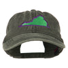 Virginia State Map Embroidered Washed Cotton Cap