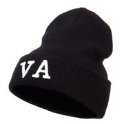 VA Virginia State Embroidered Long Beanie