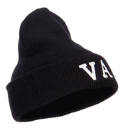 VA Virginia State Embroidered Long Beanie