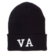 VA Virginia State Embroidered Long Beanie