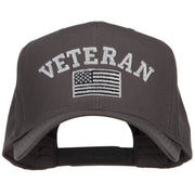 Veteran Silver Flag Embroidered Twill Cap