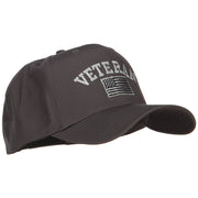 Veteran Silver Flag Embroidered Twill Cap