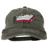 Bon Voyage Ship Embroidered Washed Cap