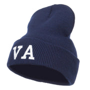 VA Virginia State Embroidered Long Beanie